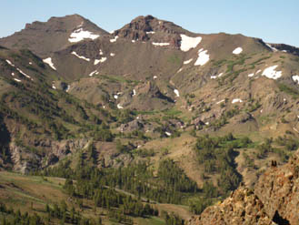 From the Gap on Sonora Peak, the Sonora Gap, you can now view the Leavitt Massif to the South